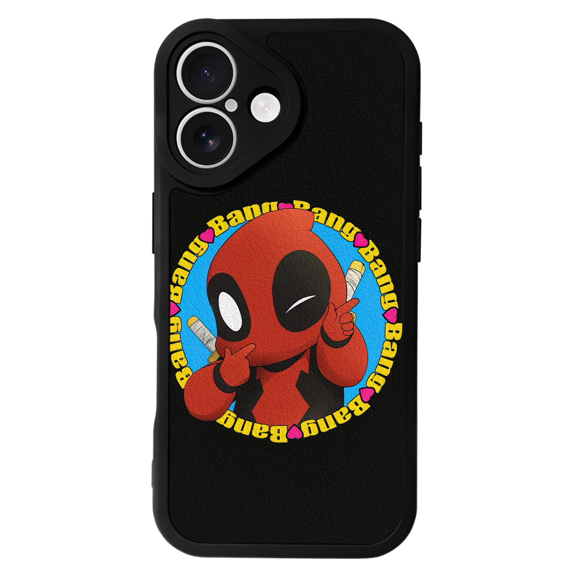 （画像用） Deadpool デッドプール 【iPhone 16シリーズ対応】シリコンスマホケース（レザー調） 材質：シリコン